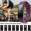 ID130PLUS HR bracelet-purple + black; fitness tracker; with blood pressure heart rate sleep health m