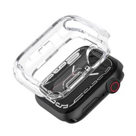 Soft TPU Shockproof Ultra-Thin Anti-Scratch Frame Compatible With Apple Watch Series 38/42/40/44/41/45MM[NO Screen Protector (Color: Transparent, size: 38/40/41MM)