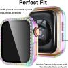 Bling Screen Protector Case For Apple Watch Series 7 & 8 45mm; Women Glitter Full Protective Clear Hard PC Cover Compatible With IWatch Series 7/8 45