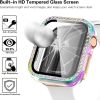 Bling Screen Protector Case For Apple Watch Series 7 & 8 45mm; Women Glitter Full Protective Clear Hard PC Cover Compatible With IWatch Series 7/8 45