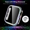 Bling Screen Protector Case For Apple Watch Series 7 & 8 45mm; Women Glitter Full Protective Clear Hard PC Cover Compatible With IWatch Series 7/8 45